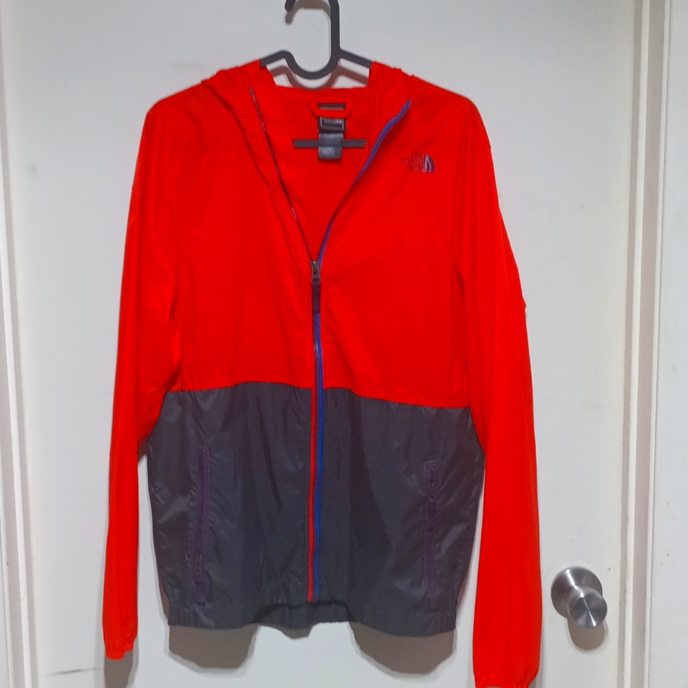 North Face Boys Shell Orange and Dark Gray Size XL